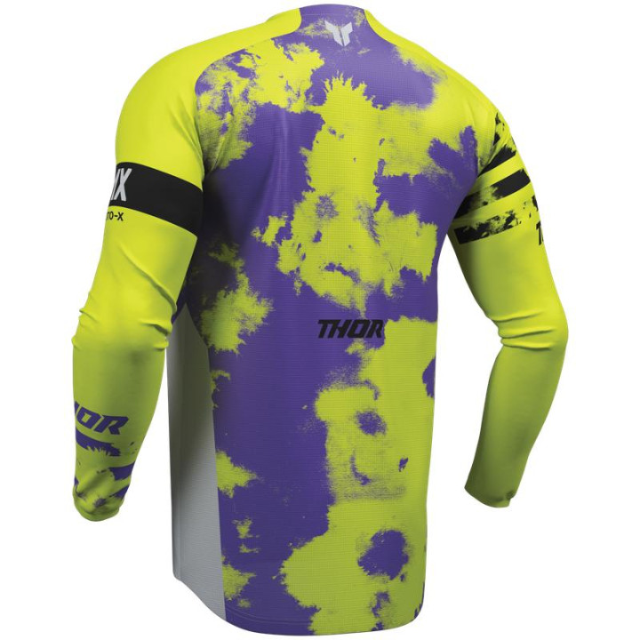 Maillot Thor launchmode bleach violet/jaune | Oxmoto