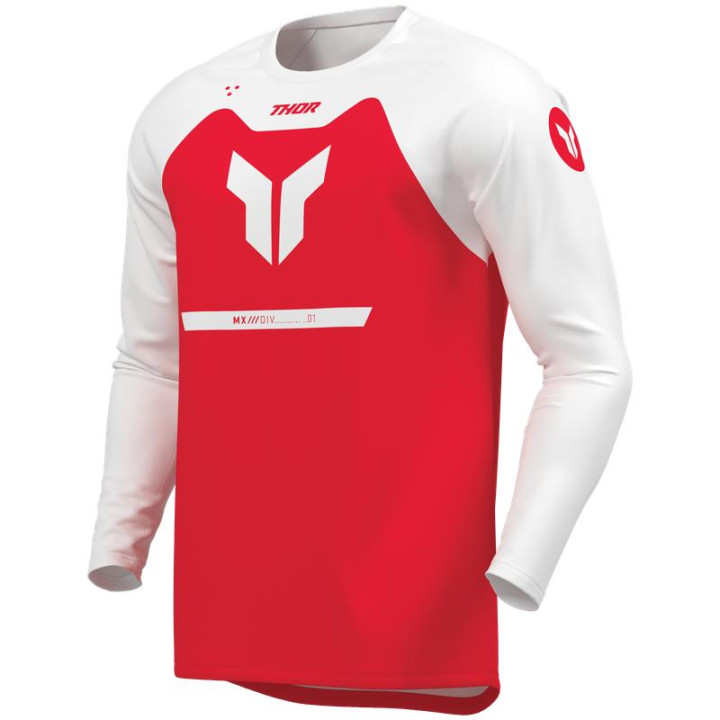 Maillot Thor ridemode menace rouge/blanc | Oxmoto