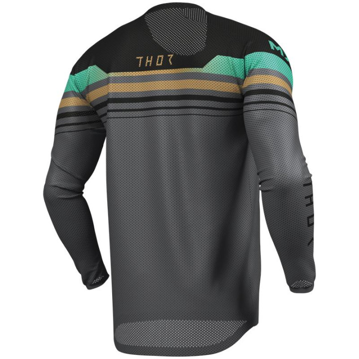 Maillot Thor launchmode air raptor noir/gris | Oxmoto