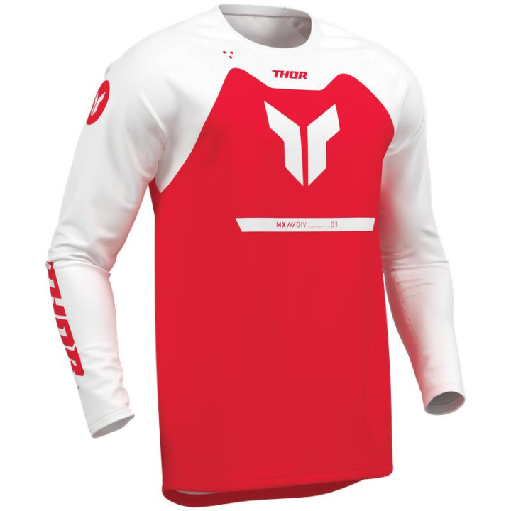 Maillot Thor ridemode menace rouge/blanc | Oxmoto