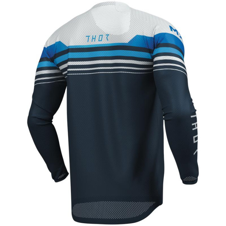 Maillot Thor launchmode air raptor blanc/bleu | Oxmoto