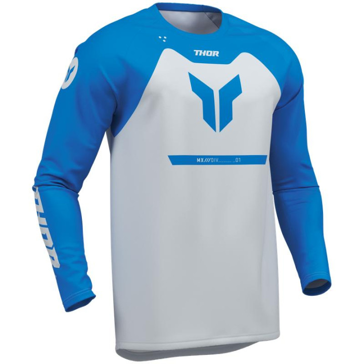 Maillot Thor ridemode menace blanc/bleu | Oxmoto