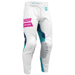 Pantalon Thor launchmode bleach blanc/bleu | Oxmoto