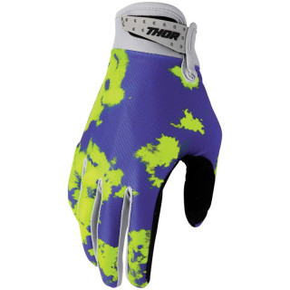 Gants Thor launchmode bleach violet/jaune | Oxmoto