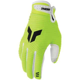 Gants Thor launchmode cw acid jaune/blanc | Oxmoto