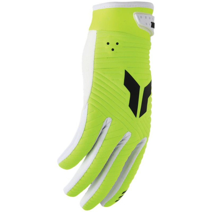 Gants Thor launchmode cw acid jaune/blanc | Oxmoto