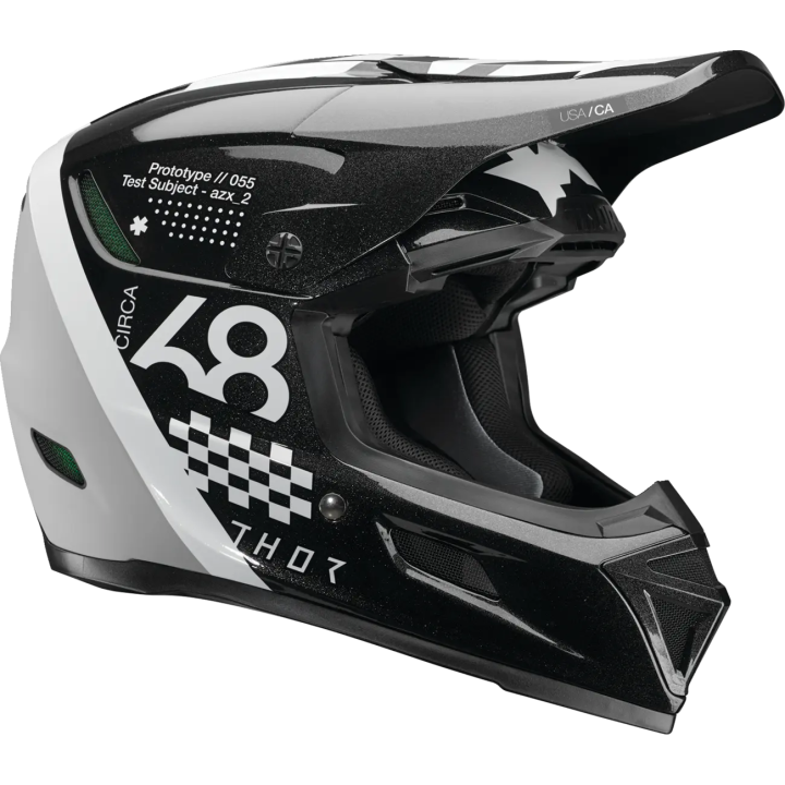 Casque Thor reflex riot noir/blanc mat | Oxmoto