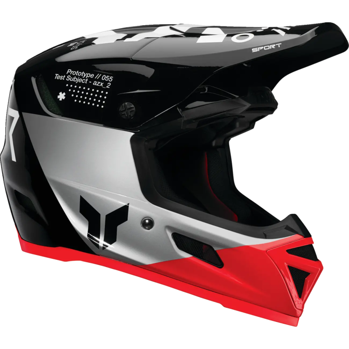 Casque Thor reflex strike noir/rouge | Oxmoto
