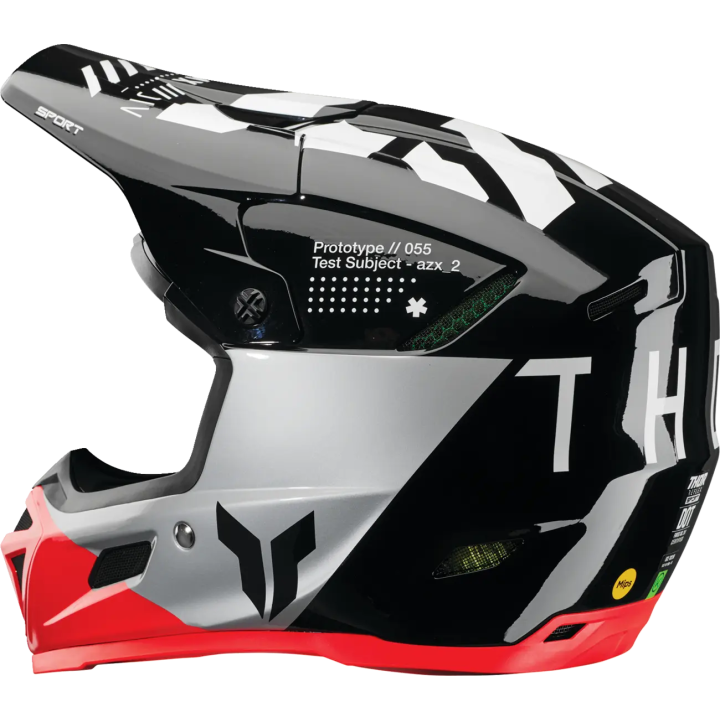 Casque Thor reflex strike noir/rouge | Oxmoto