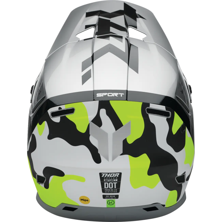 Casque Thor reflex riot gris/jaune mat | Oxmoto