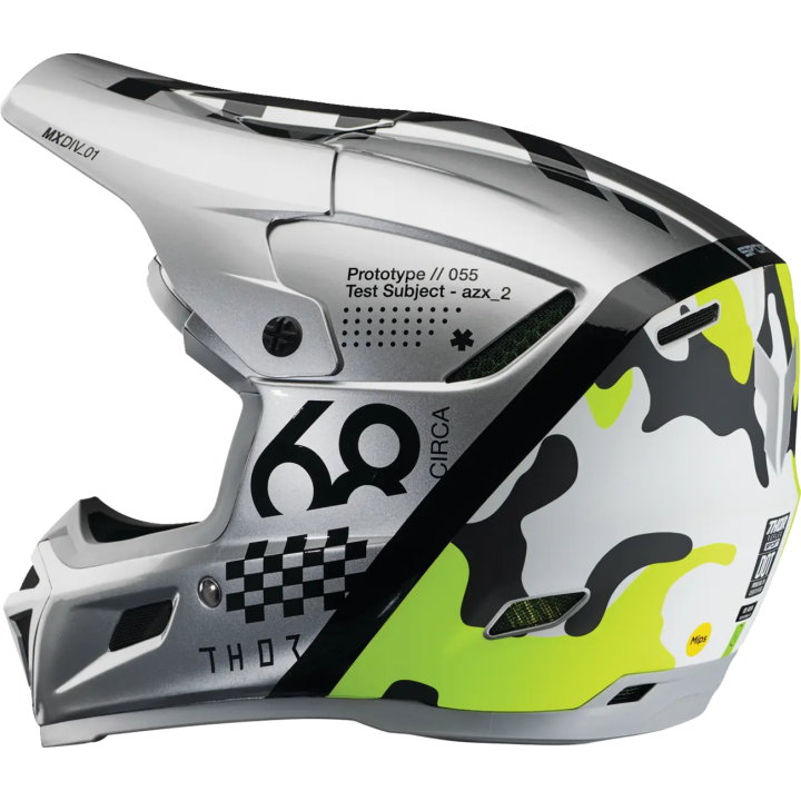 Casque Thor reflex riot gris/jaune mat | Oxmoto