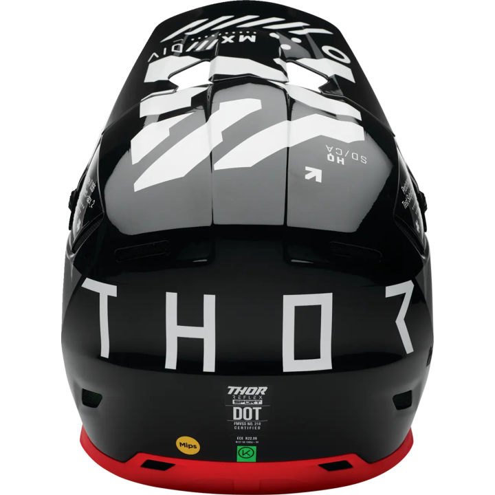 Casque Thor reflex strike noir/rouge | Oxmoto