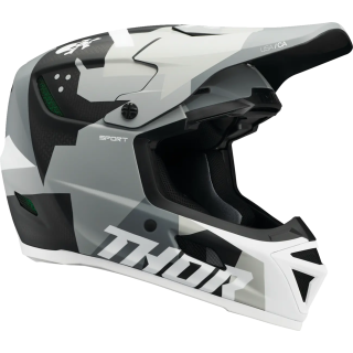 Casque Thor reflex carbon brave gris/blanc mat | Oxmoto