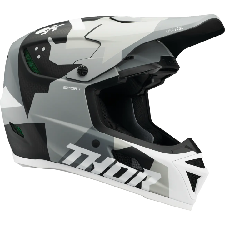 Casque Thor reflex carbon brave gris/blanc mat | Oxmoto