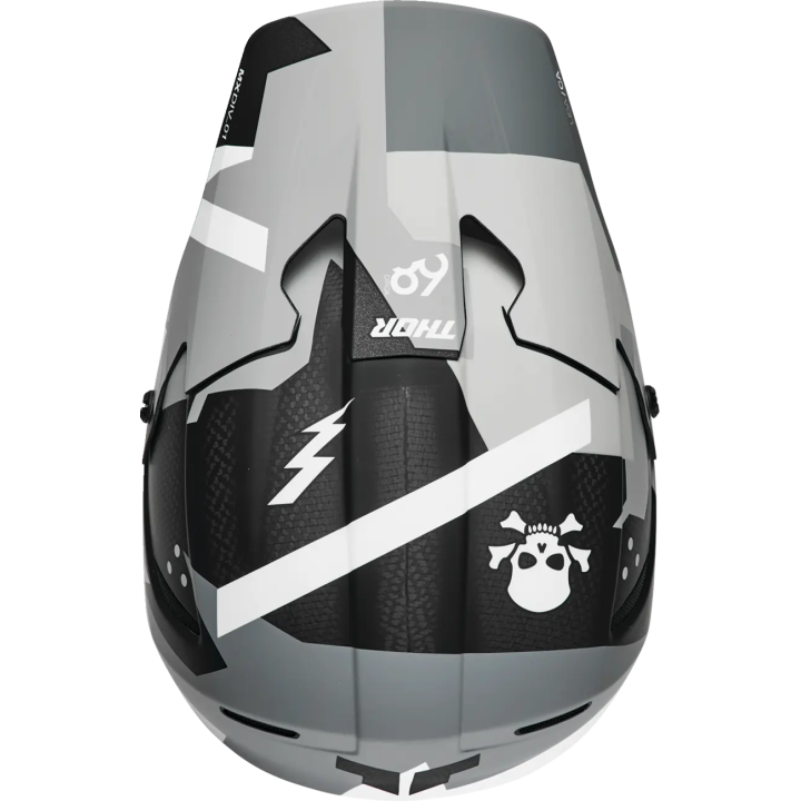 Casque Thor reflex carbon brave gris/blanc mat | Oxmoto