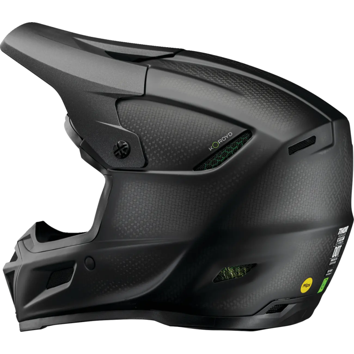 Casque Thor reflex carbon stealth noir mat | Oxmoto