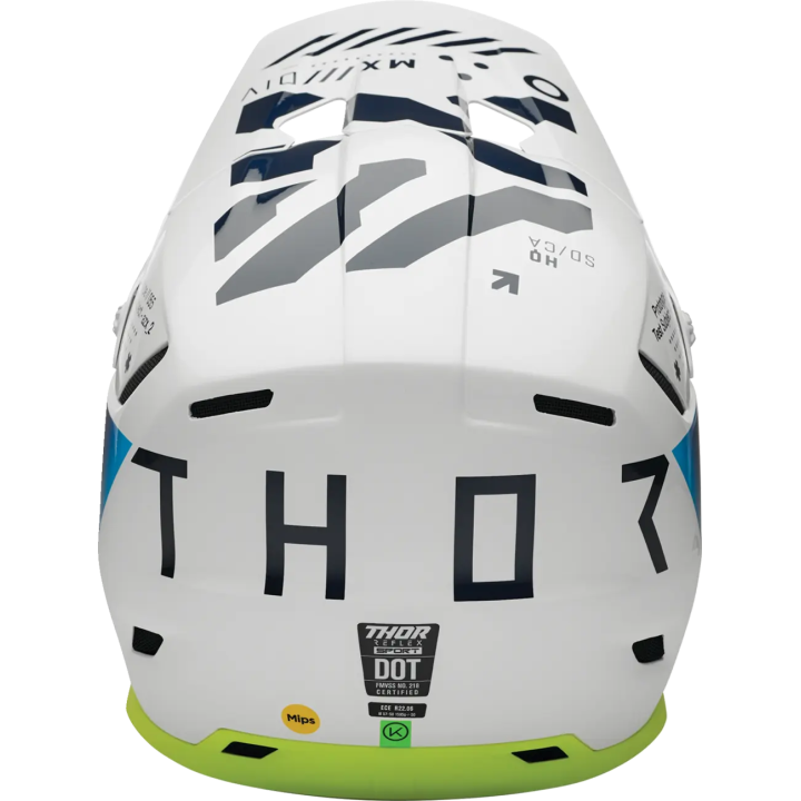 Casque Thor reflex strike bleu/jaune | Oxmoto