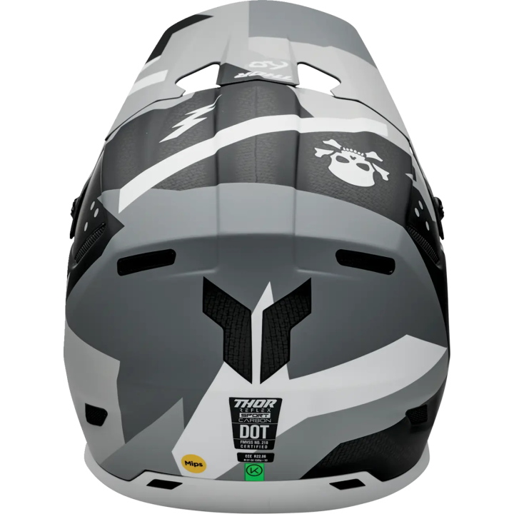 Casque Thor reflex carbon brave gris/blanc mat | Oxmoto