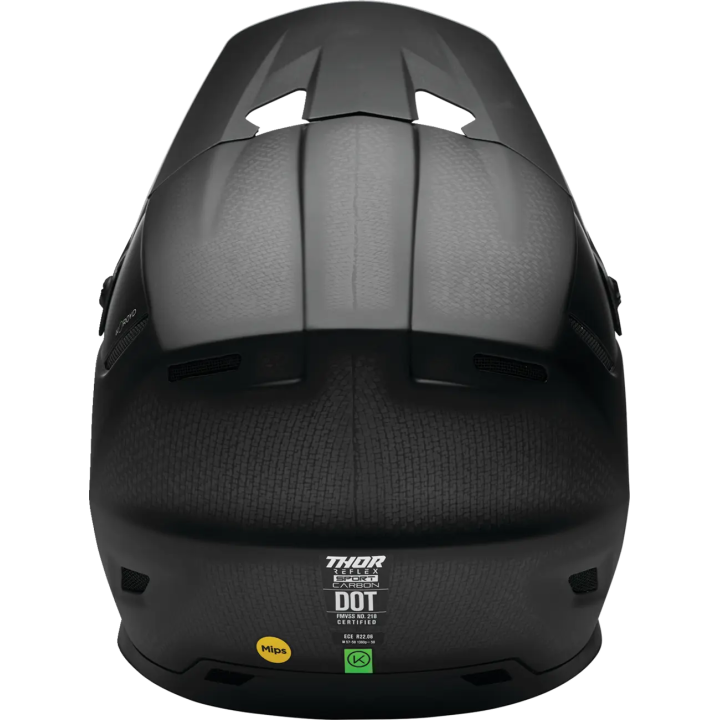 Casque Thor reflex carbon stealth noir mat | Oxmoto