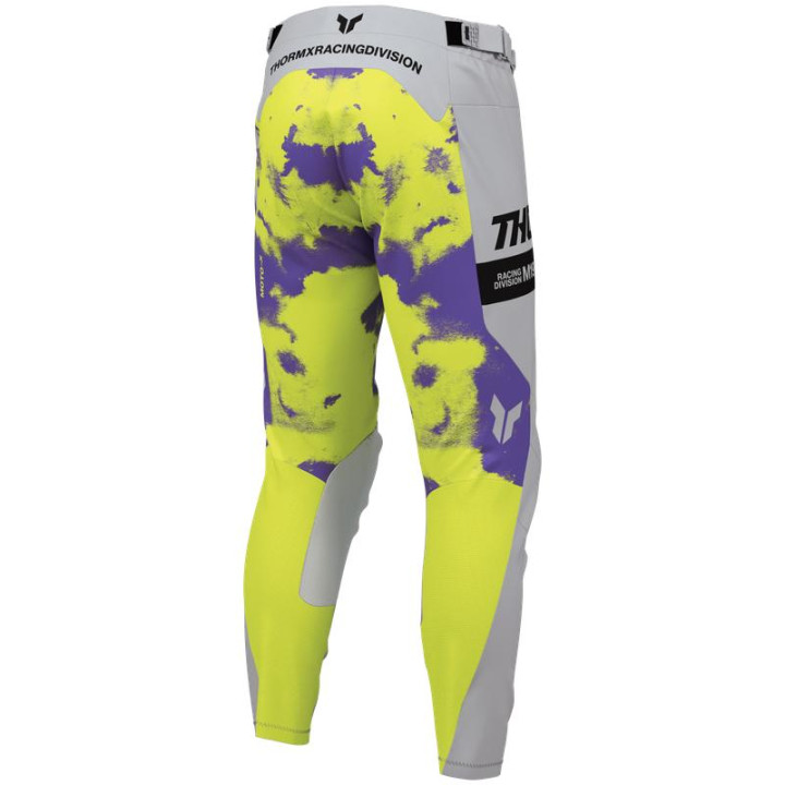 Pantalon enfant Thor launchmode bleach gris/jaune | Oxmoto
