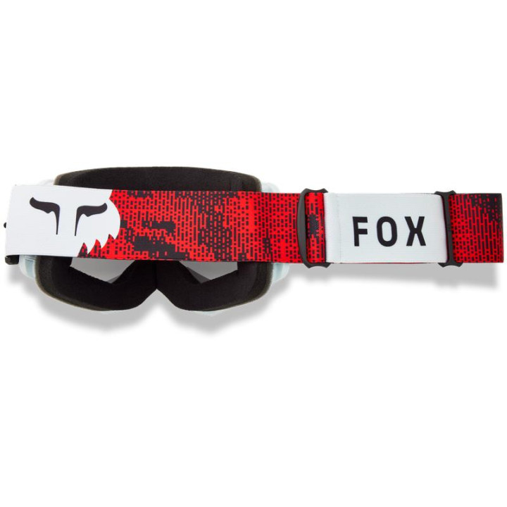 Lunettes FOX main kairos iridium blanc/rouge | Oxmoto