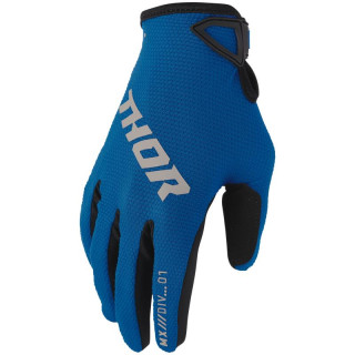 Gants enfant Thor ridemode static bleu 3332-1991 | Oxmoto