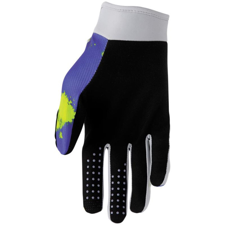 Gants enfant Thor launchmode bleach jaune/violet | Oxmoto