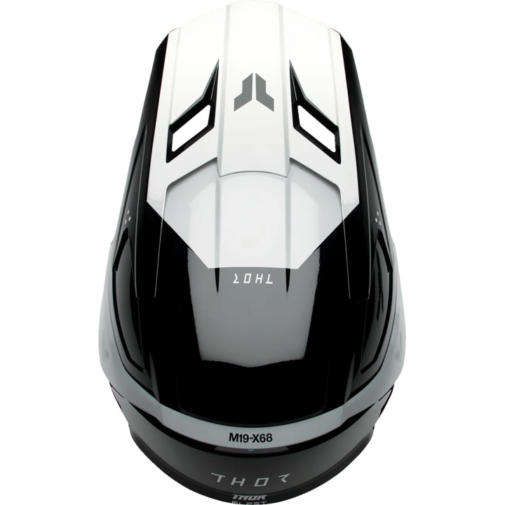 Casque enfant Thor fleet storm noir/blanc | Oxmoto