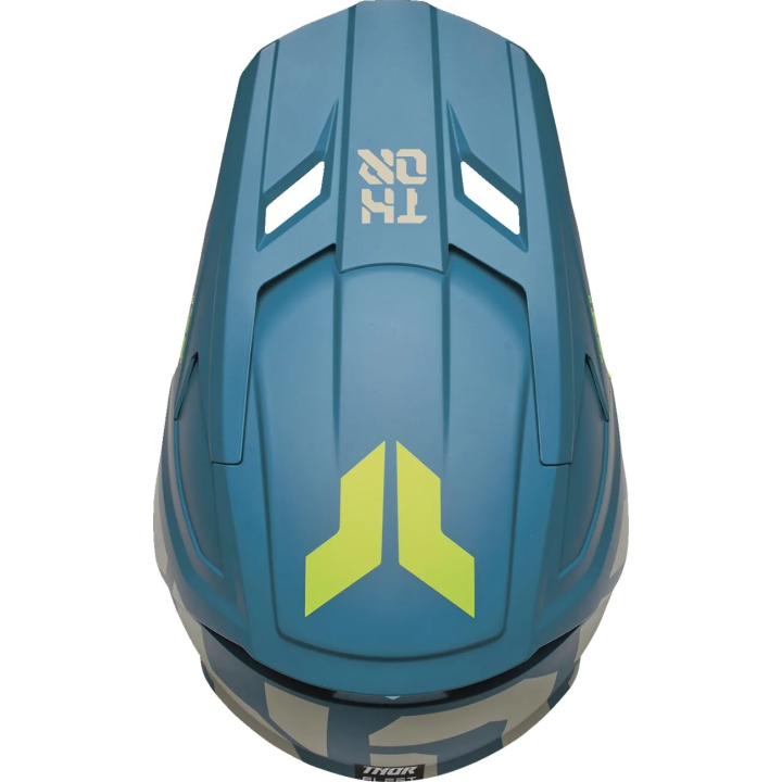 Casque enfant Thor fleet forge bleu mat | Oxmoto