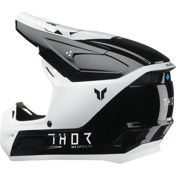 Casque enfant Thor fleet storm noir/blanc | Oxmoto