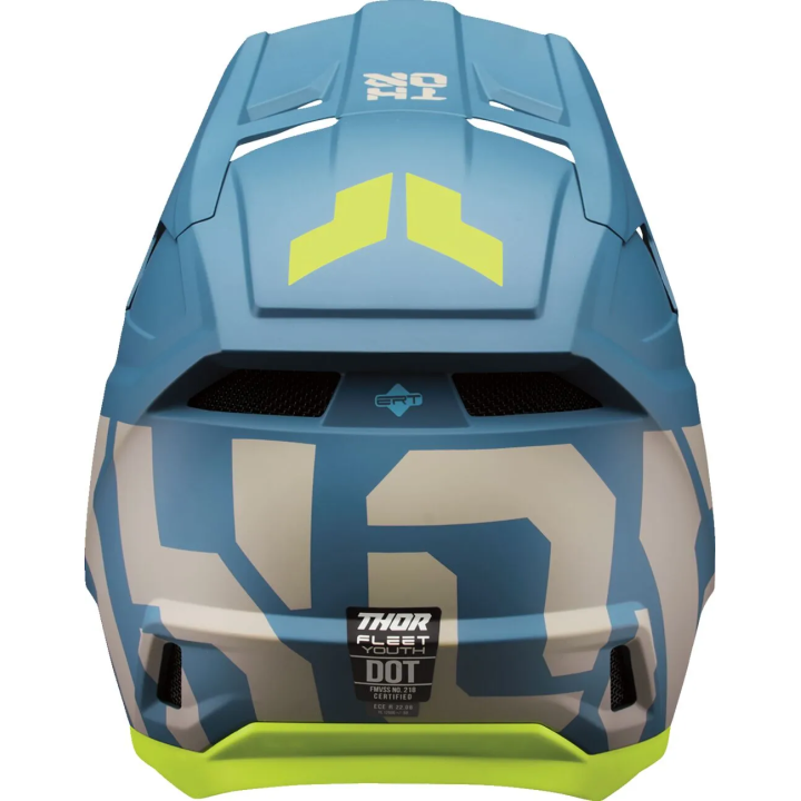 Casque enfant Thor fleet forge bleu mat | Oxmoto