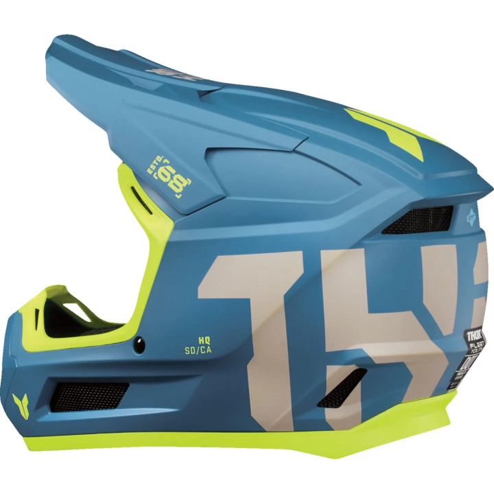 Casque enfant Thor fleet forge bleu mat | Oxmoto