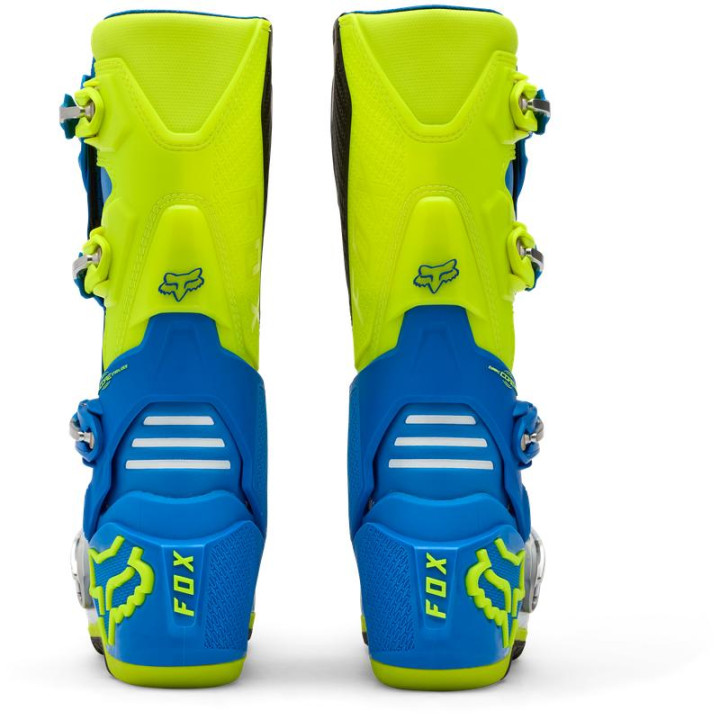 Bottes FOX motion bleu/jaune | Oxmoto