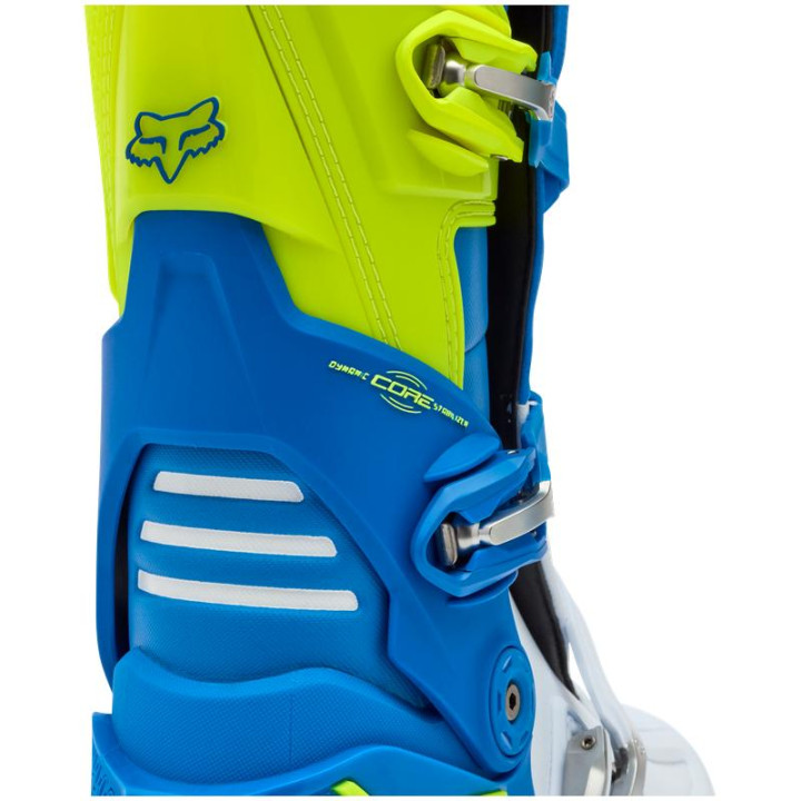 Bottes FOX motion bleu/jaune | Oxmoto