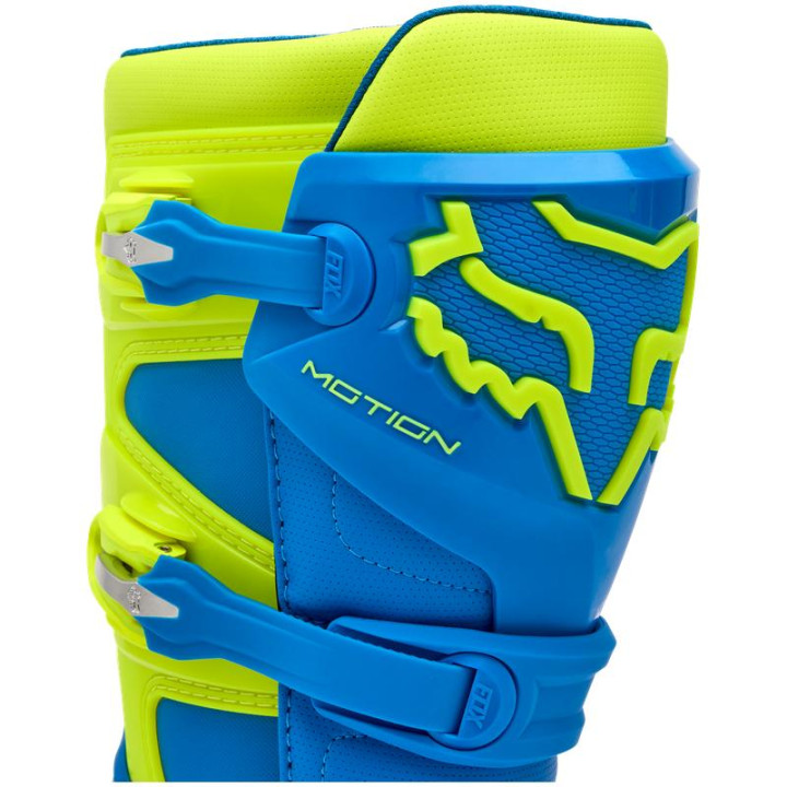 Bottes FOX motion bleu/jaune | Oxmoto