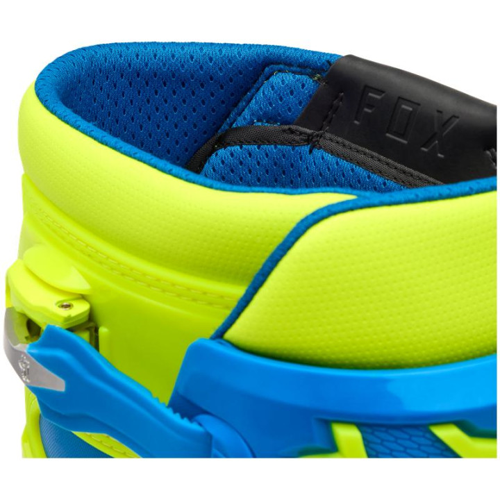 Bottes FOX motion bleu/jaune | Oxmoto