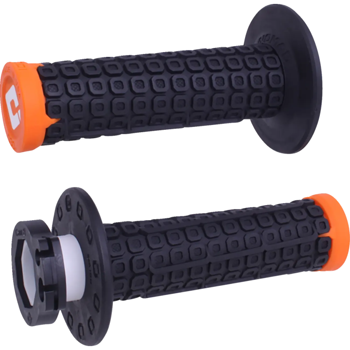 Poignée ODI nomad lock-on noir/orange d3o | Oxmoto