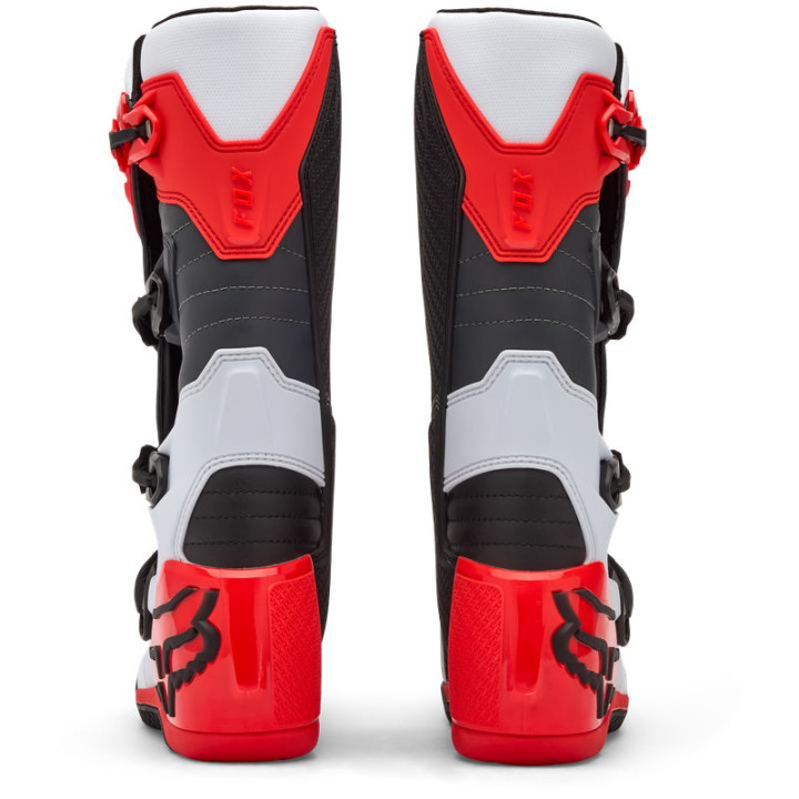 Bottes FOX comp blanc/rouge | Oxmoto