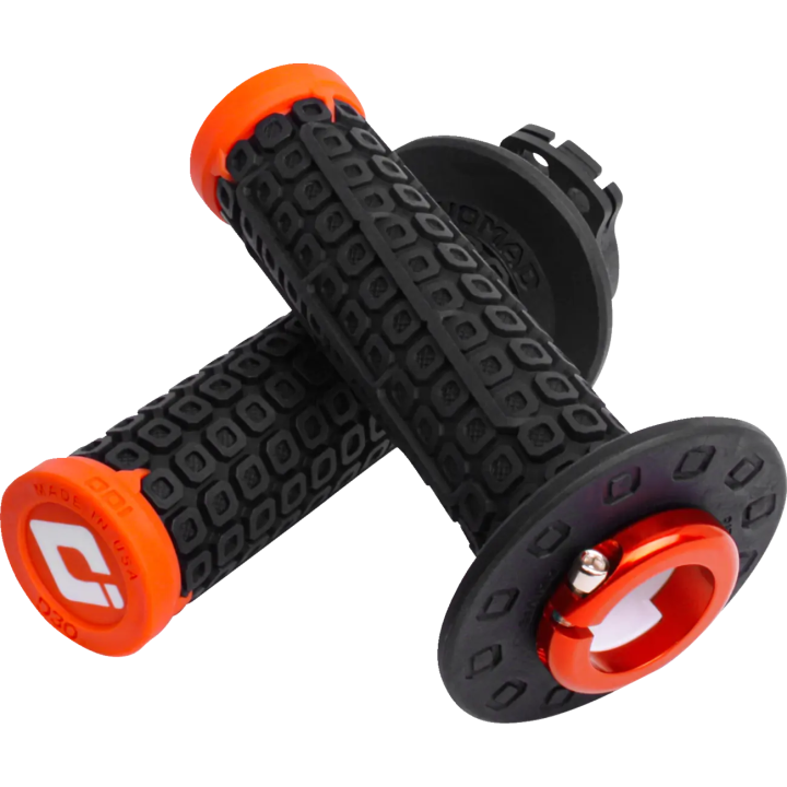 Poignée ODI nomad lock-on noir/orange d3o | Oxmoto