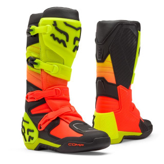 Bottes FOX comp orange/jaune | Oxmoto