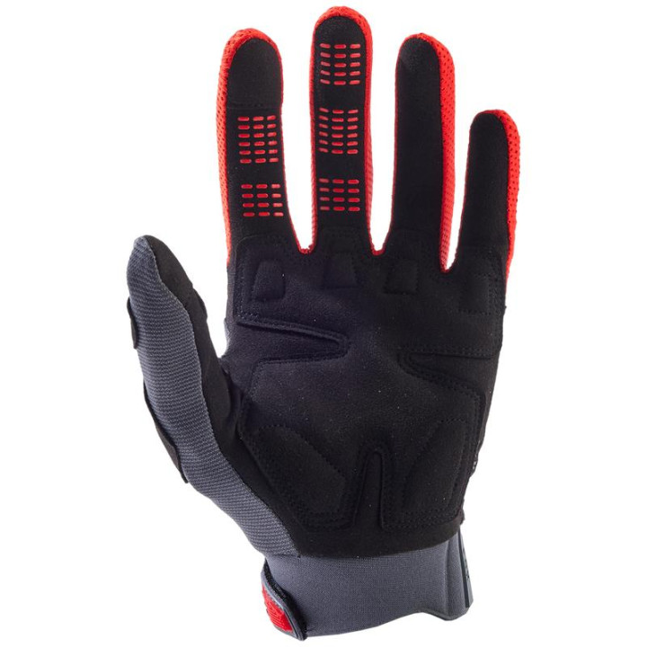 Gants FOX dirtpaw gris/rouge - homologué ce | Oxmoto