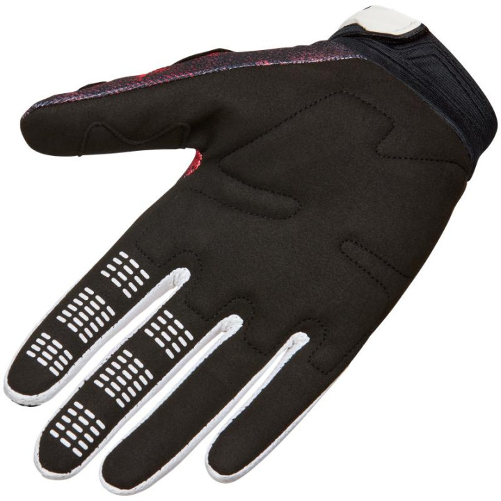 Gants FOX 180 kairos blanc/rouge | Oxmoto