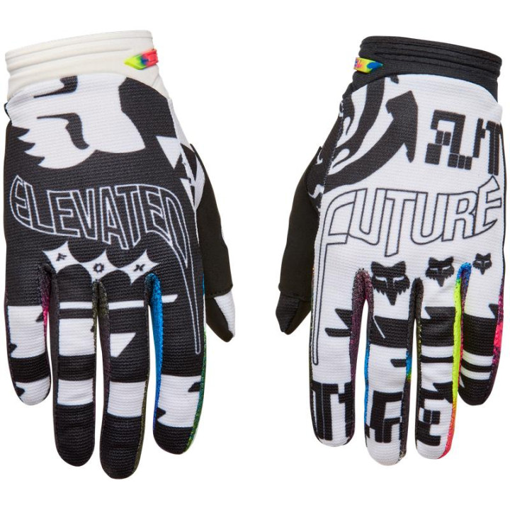 Gants FOX 180 image cosmo blanc/noir | Oxmoto