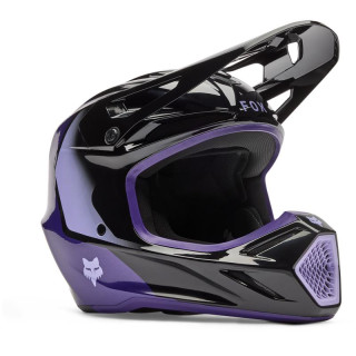 Casque enfant FOX v3 spire noir/violet | Oxmoto