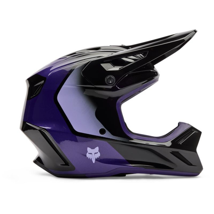 Casque enfant FOX v3 spire noir/violet | Oxmoto