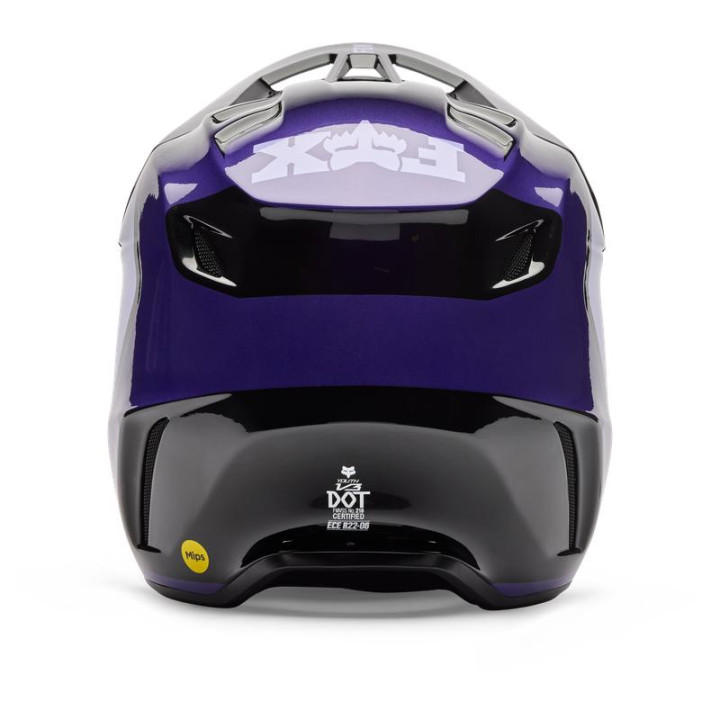 Casque enfant FOX v3 spire noir/violet | Oxmoto
