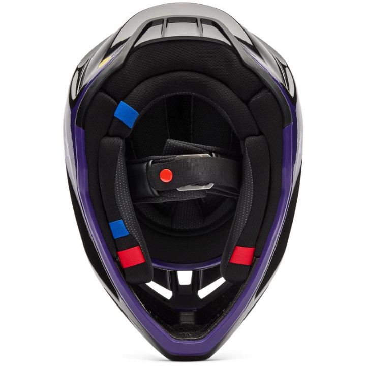 Casque enfant FOX v3 spire noir/violet | Oxmoto