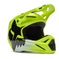 Casque enfant FOX v1 shield jaune fluo | Oxmoto