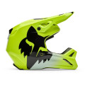 Casque enfant FOX v1 shield jaune fluo | Oxmoto