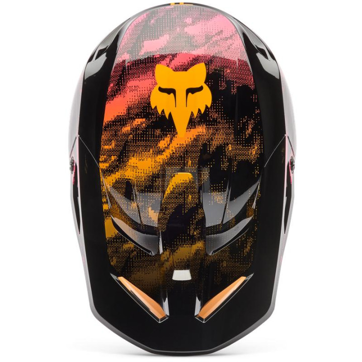 Casque enfant FOX v1 kairos tangerine | Oxmoto